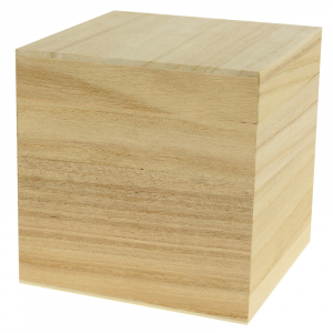Boite cube en bois