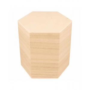 Hexagonal wooden boxes - 3 pieces