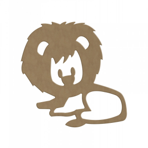 Lion en bois - 22 cm
