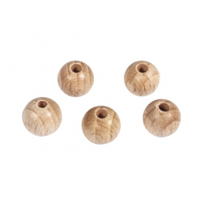 Wooden bead bag 35 beads - 10 mm