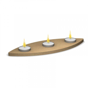 Oval candle holder 30 x 10 cm