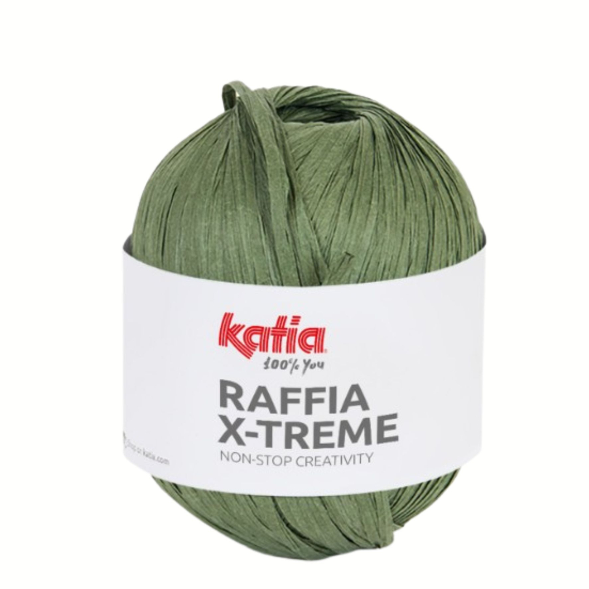 Raphia papier vert foncé pour le crochet - 100g