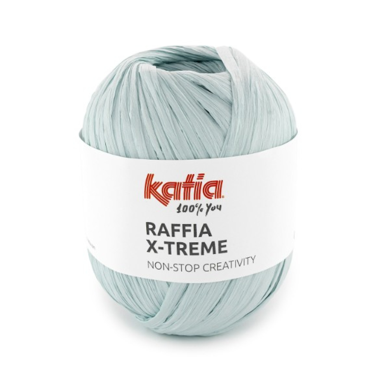 Raphia papier vert menthe pour le crochet - 100g