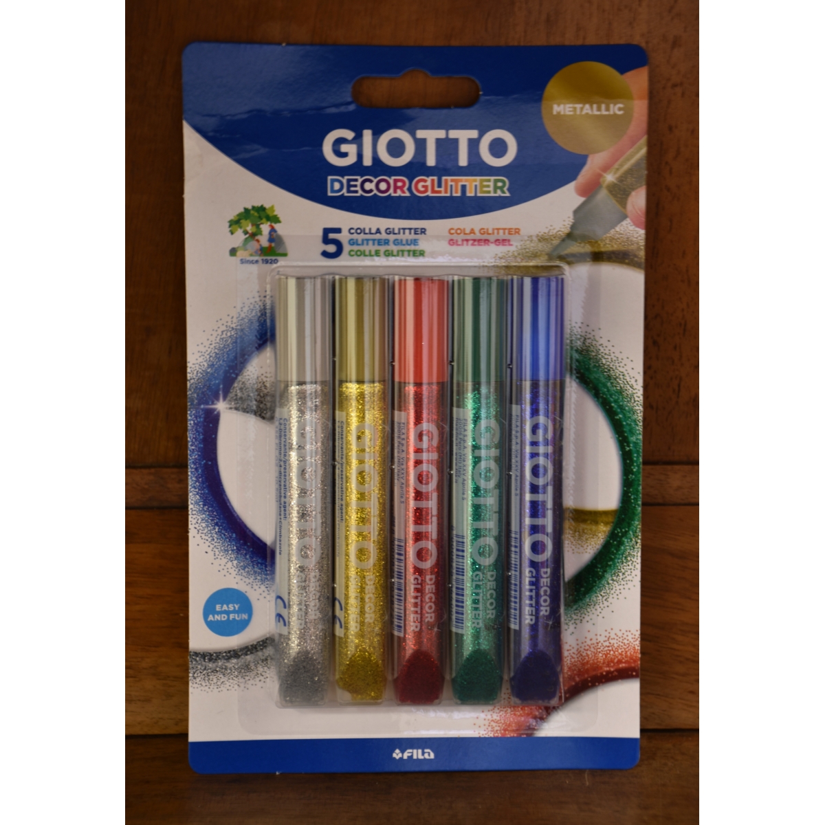 Stylo gel à paillettes Métallic GIOTTO - 5 tubes 1
