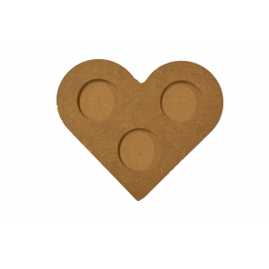 Support coeur 3 bougies