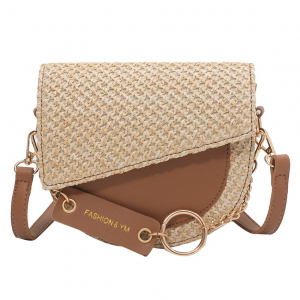 oval leather hand bag