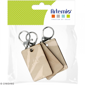 Set of 3 rectangular key rings 5.5 x 3.5 x 0.5