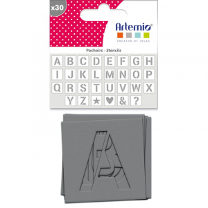 Set of 30 stencils - alphabet