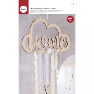 Pendentif en bois - "Home"