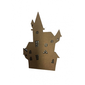 Château halloween en bois - 15 cm