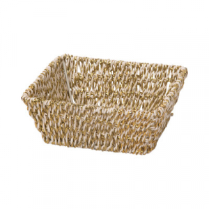 Golden rope basket rectangular