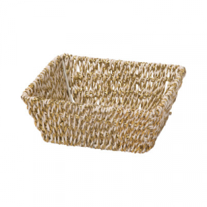 Corbeille corde dorée rectangulaire PM