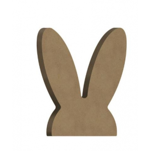 Tête de lapin en bois à poser - 10cm