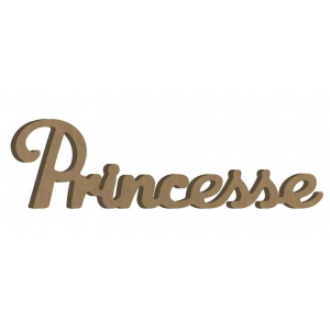 Mot "Princesse" en bois 37 x 11 cm