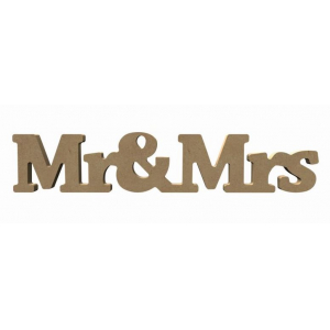 Wooden Word "Mr and Mme"