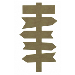 Panneau signalétique en bois - 79 cm