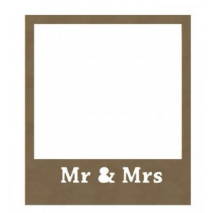 Cadre photobooth "Mr and Mrs" en bois
