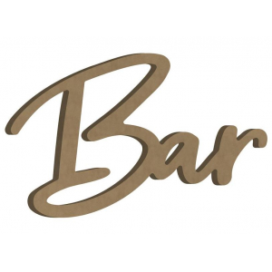 Wooden Word "bar"