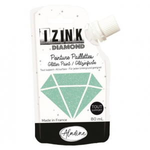 IZINK Pastel green Glitter Paint