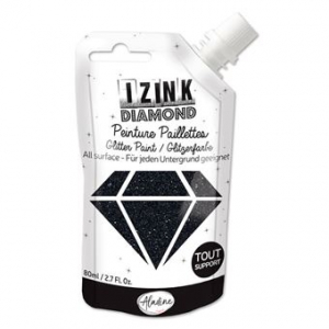 IZINK Black Glitter Paint