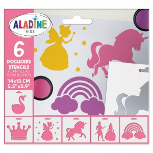 Set of 6 princess stencils - Children