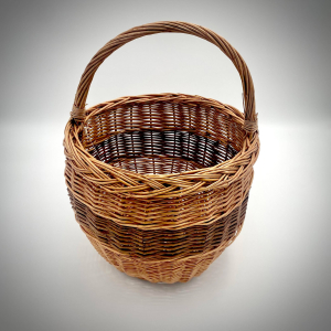 Round wicker basket