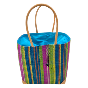 Bayadère blue shopping bag - PM