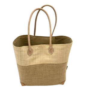 2-tone beige tote bag - MM