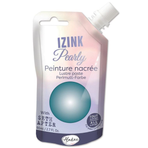Peinture Perly IZINK bleu turquoise nacrée
