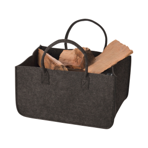 Sac en feutre gris foncé pour bois de chauffage