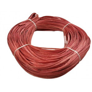 Flat oval rattan core red in coil 250 g