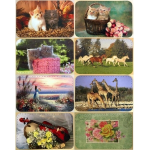 Background 45 x 30 cm - melamine Horses