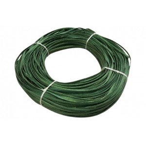 Flat oval rattan core green in coil 250 g