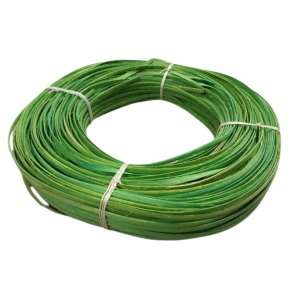 Flat oval rattan core lime green in coil 250 g