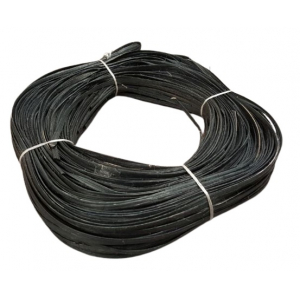 Flat oval rattan core black in coil 250 g