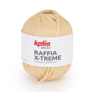 Raphia papier beige pour le crochet - 100g