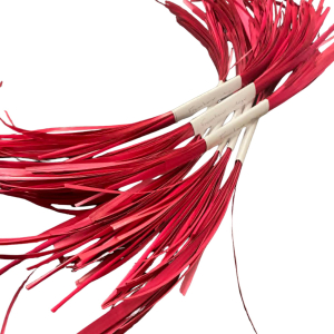 Flattened Rye Straw - Raspberry - 10g