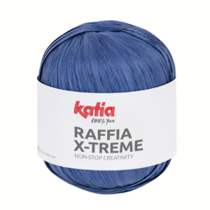 Raphia papier bleu nocturne pour le crochet - 100g