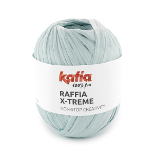 Raphia papier vert menthe pour le crochet - 100g