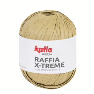 Raphia papier vert olive pour le crochet - 100g
