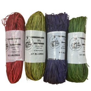 Raphia – Lot de 4 Pelotes 50 gr – Couleurs Printanières - Arrivage spécial