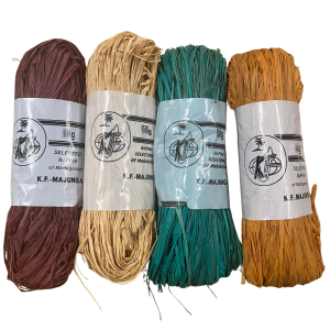 Raphia – Lot de 4 Pelotes 50 gr – Couleurs Automnales - Arrivage spécial
