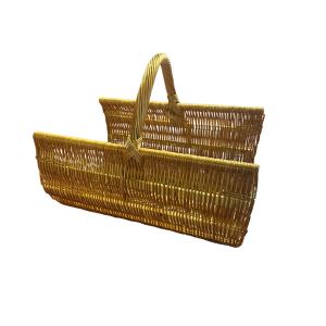 Panier à bois 1/2 rond - osier buff pm