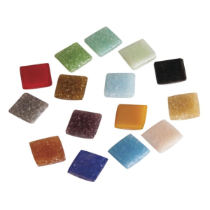 Pierres de mosaïque 1x1 cm couleurs multiples – Seau de 1 kg, env.1 500 pcs