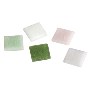 Pierres de mosaïque 2x2 cm assort. vert – Seau de 1 kg, env. 350 pcs