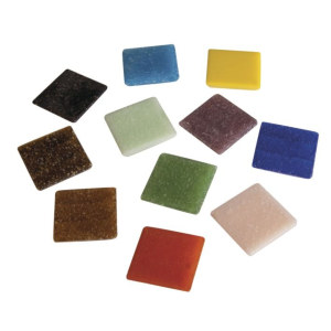 Pierres de mosaïque 2x2 cm couleurs assorties – Seau de 1 kg, env. 350 pcs