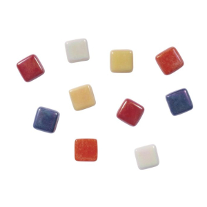 Mélange mosaïque Glossy Glas 1 × 1 cm multicolore - 500 g env. - 250 pcs
