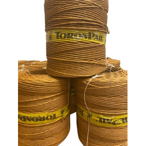 Paper yarn "ocre foncé" in roll 6 or 8 kg about