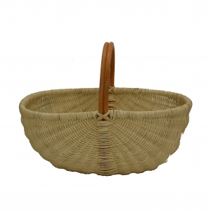 Panier sur arceaux rotin naturel grand modèle
