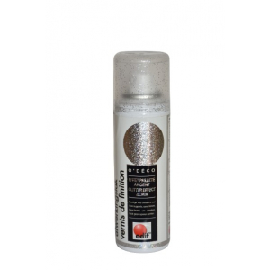 silver Glitter finish varnish  125 ml